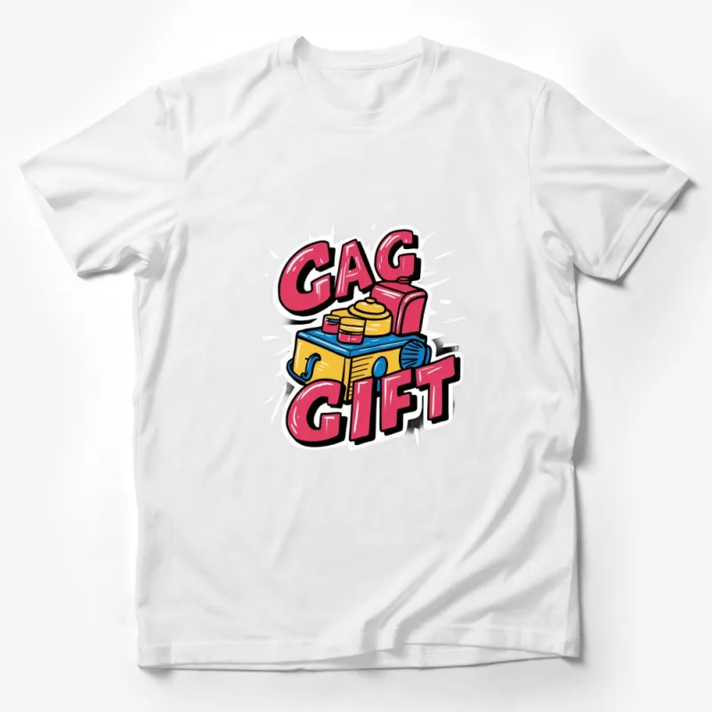 Funny Gag Gift Graphic T-Shirt, Colorful Toy Train Design, Unique Gift Idea, Unisex Tee Male T-Shirt