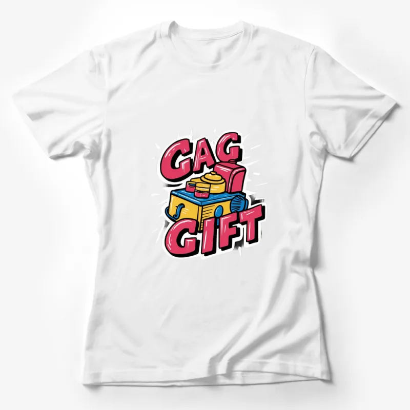 Funny Gag Gift Graphic T-Shirt, Colorful Toy Train Design, Unique Gift Idea, Unisex Tee Female T-Shirt