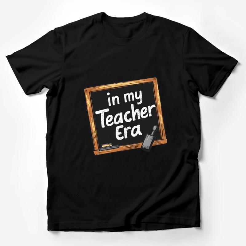 Teacher Era Chalkboard Graphic T-Shirt, Funny Educator Tee, Casual School Staff Shirt, Unique Gift for Teachers, Unisex Teacher Apparel Male T-Shirt