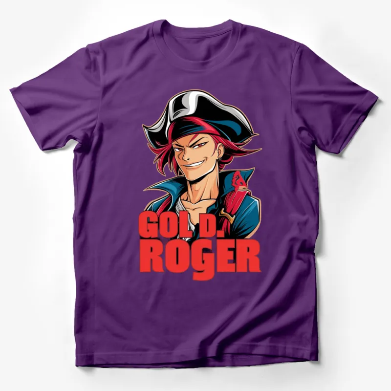 Pirate King Gold Roger Inspired Graphic T-Shirt, Anime Fan Apparel, Unisex Tee Male T-Shirt