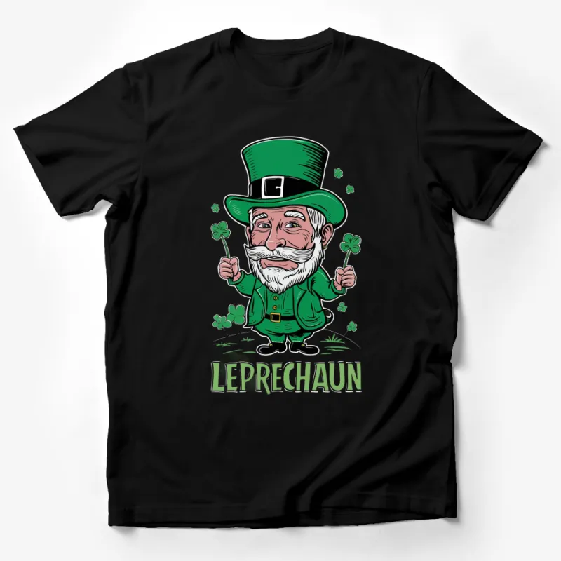 St. Patrick's Day T-Shirt, Lucky Leprechaun Graphic, Green Irish Tee Male T-Shirt