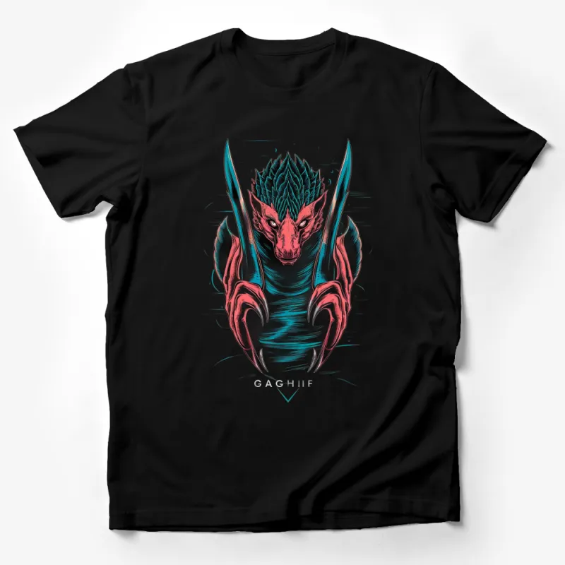 Red Dragon Graphic Tee, Unisex Fantasy Creature T-Shirt, Unique Mythical Beast Design Shirt Male T-Shirt