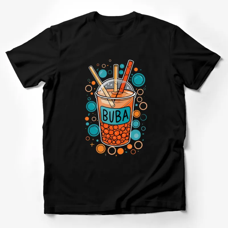 Colorful Bubble Tea Graphic T-Shirt, Cute Boba Drink Art Tee, Unisex Fashion Top, Gift Idea Male T-Shirt