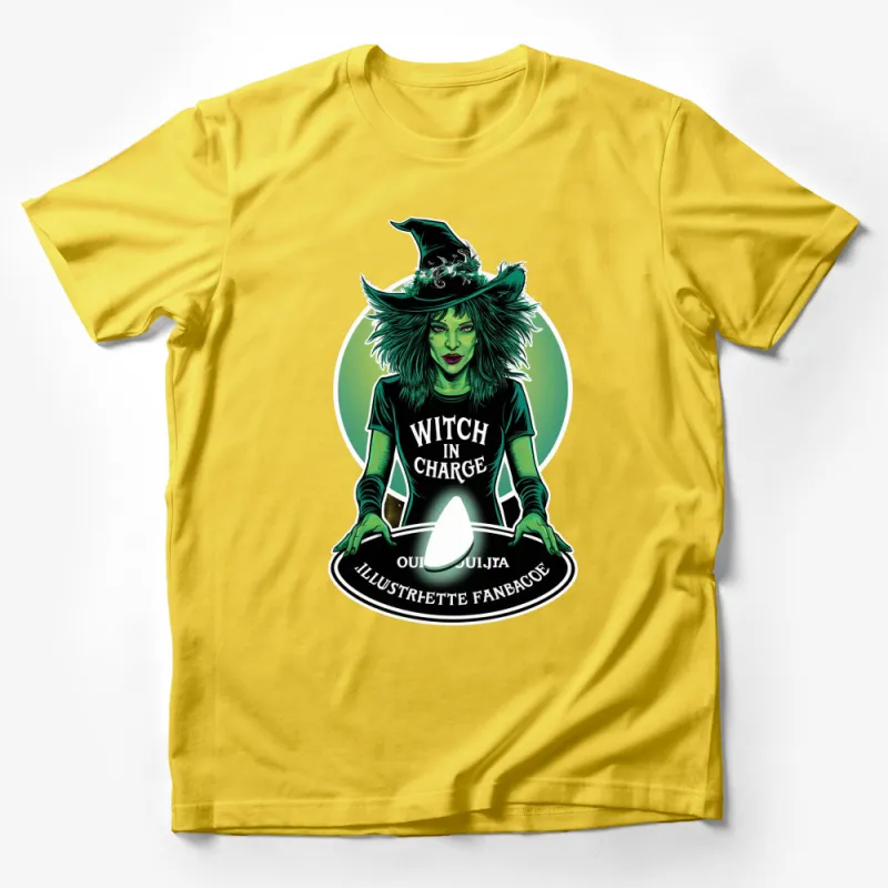 Witch in Charge Graphic T-Shirt, Spooky Witch Design, Halloween Costume Tee, Trendy Fall Fashion Male T-Shirt