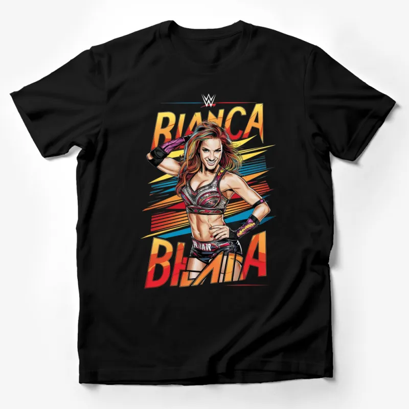 Bianca Belair WWE Superstar Graphic T-Shirt, Wrestling Fan Apparel, Full Color Print Tee Male T-Shirt