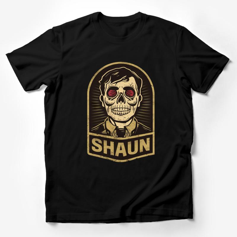 Vintage Shaun Zombie Portrait T-Shirt, Retro Horror Movie Inspired Tee, Unisex Graphic Shirt Male T-Shirt