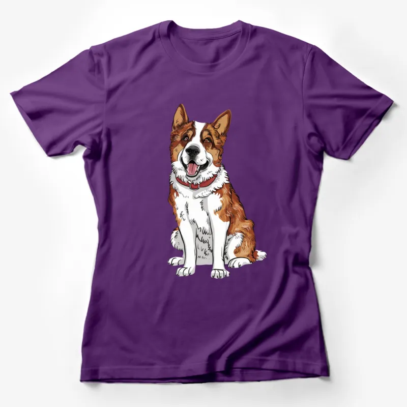 Adorable Corgi Dog T-Shirt, Cute Puppy Graphic Tee, Unisex Animal Lover Shirt Gift Female T-Shirt