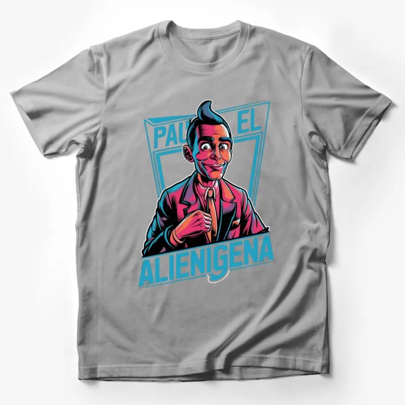 Retro Alienigena Paul T-Shirt, Vintage Sci-Fi Comic Graphic Tee, Unique Unisex Apparel Male T-Shirt