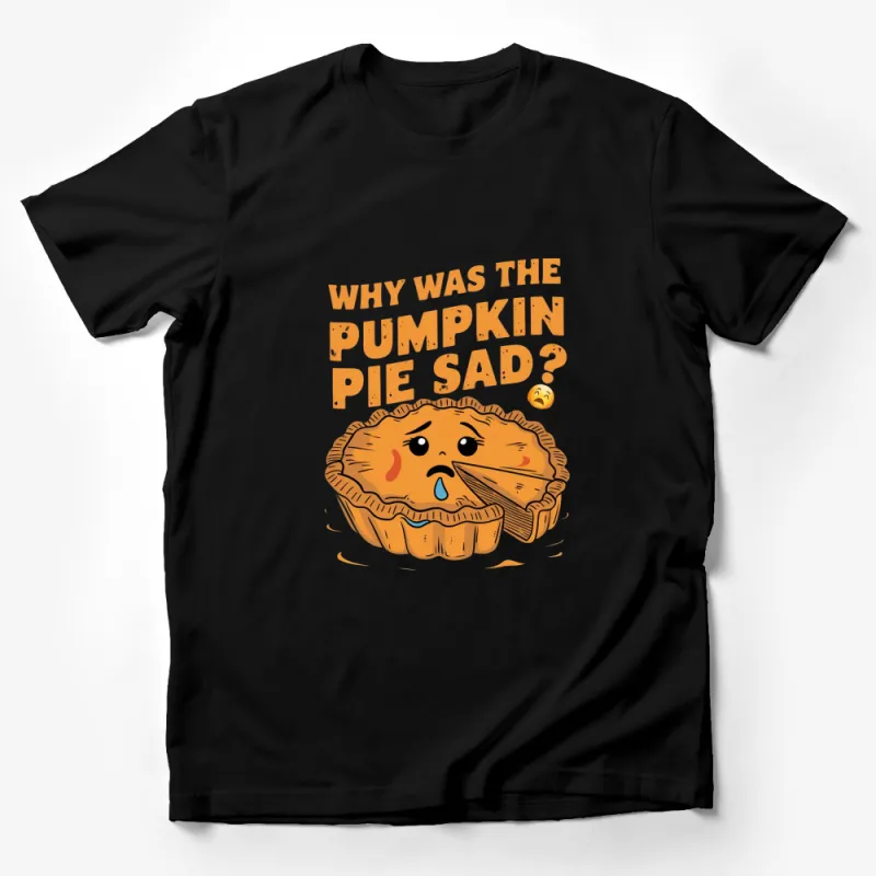 Funny Pumpkin Pie T-Shirt, Sad Dessert Pun Tee, Food Humor Fall Apparel, Thanksgiving Shirt Gift Male T-Shirt