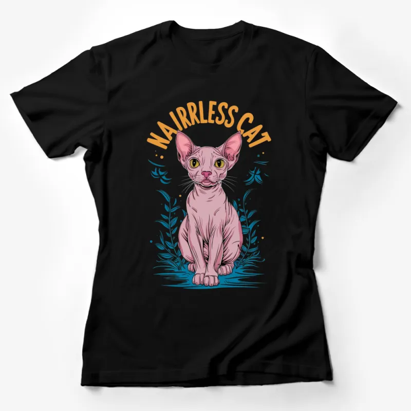 Hairless Cat Graphic T-Shirt, Cute Sphynx Cat, Pet Lover Gift, Animal Design Tee, Unisex Clothing Female T-Shirt