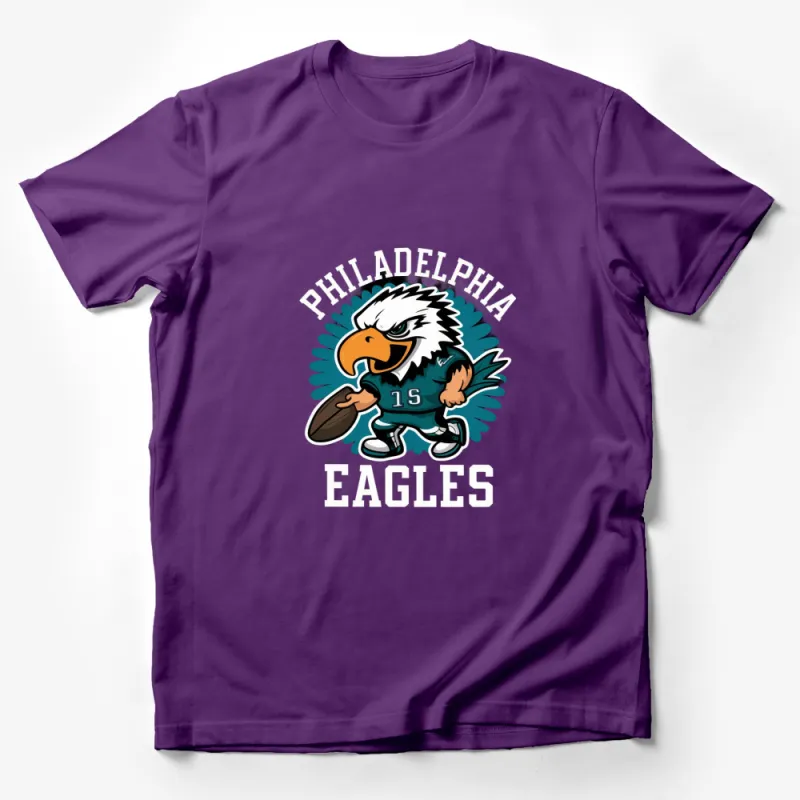 Philadelphia Eagles Inspired T-Shirt, Sports Team Eagle Mascot Graphic Tee, Football Fan Apparel, Unisex Adult Clothing Male T-Shirt