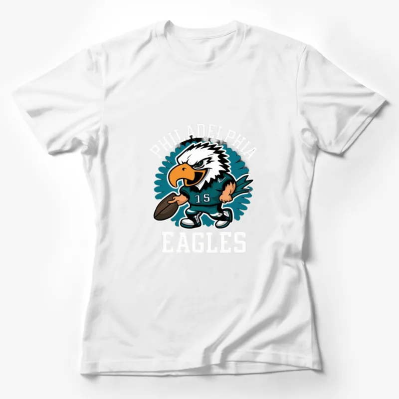 Philadelphia Eagles Inspired T-Shirt, Sports Team Eagle Mascot Graphic Tee, Football Fan Apparel, Unisex Adult Clothing Female T-Shirt