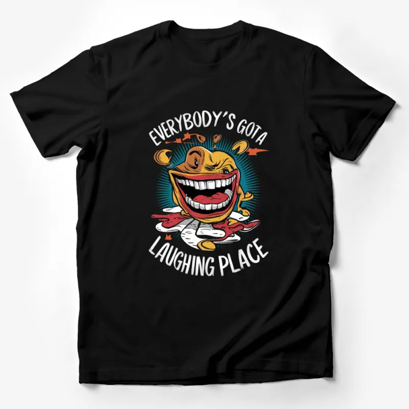 Everybody's Got A Laughing Place T-Shirt, Funny Face Graphic Tee, Unisex Cotton Shirt Male T-Shirt