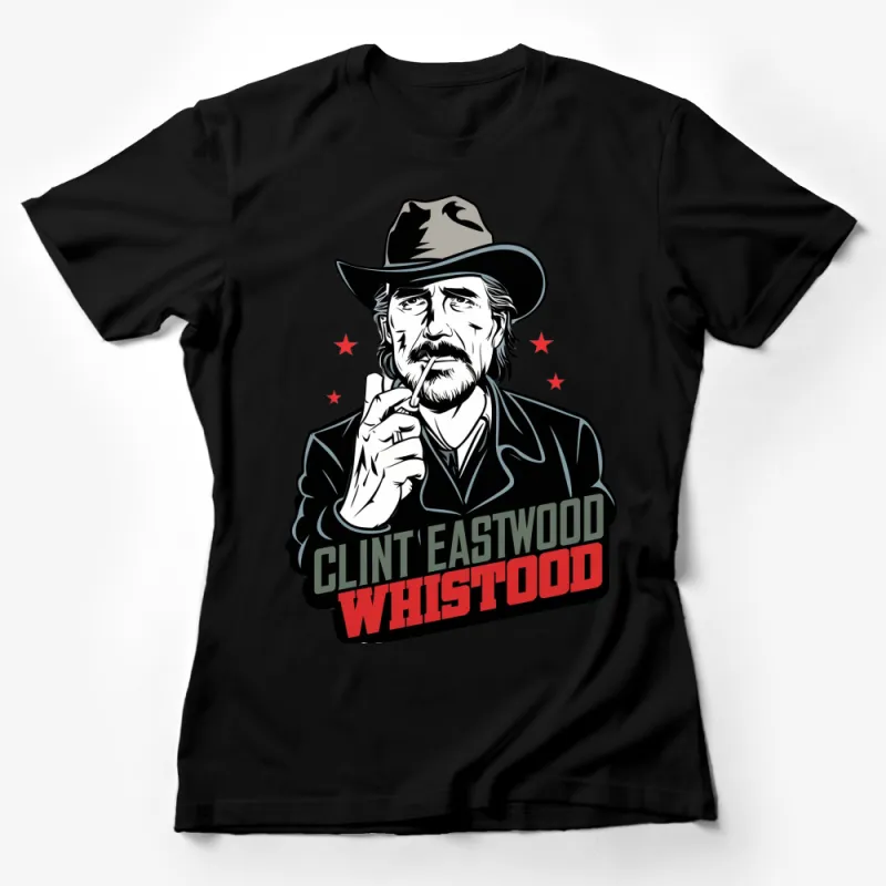 Vintage Clint Eastwood T-Shirt, Classic Movie Star Graphic Tee, Retro Hollywood Icon Apparel Female T-Shirt