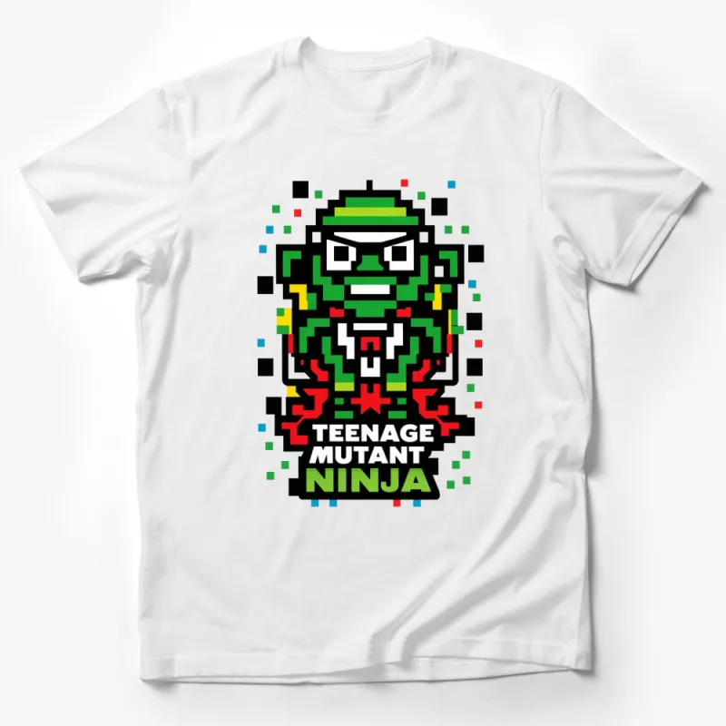 Retro Teenage Mutant Ninja Pixel Art T-Shirt, Vintage Video Game Style, Novelty Graphic Tee, Unique Gift Male T-Shirt