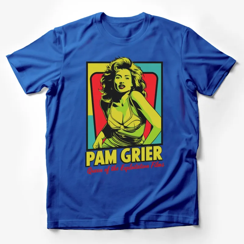 Pam Grier Queen of Exploitation Films Vintage T-Shirt, Retro Movie Star Graphic Tee, Pop Culture Apparel Male T-Shirt