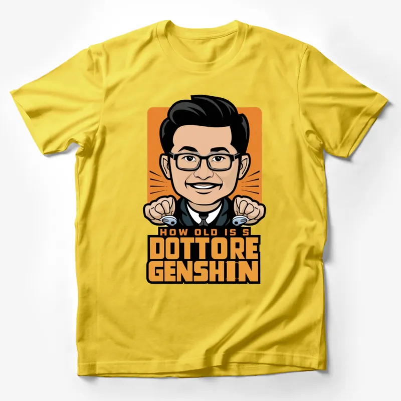 Cartoon Doctor T-Shirt, Funny Medical Professional Gift, Unique Graphic Tee Male T-Shirt