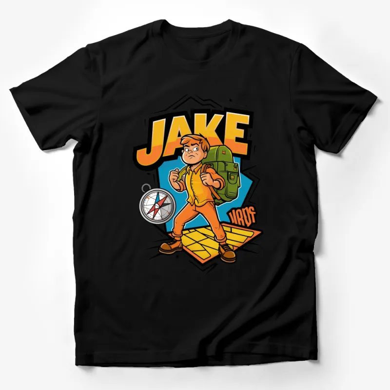 Jake Explorer Cartoon T-Shirt for Kids, Adventure Graphic Tee, Vibrant Boys' Clothing, Gift for Children Male T-Shirt