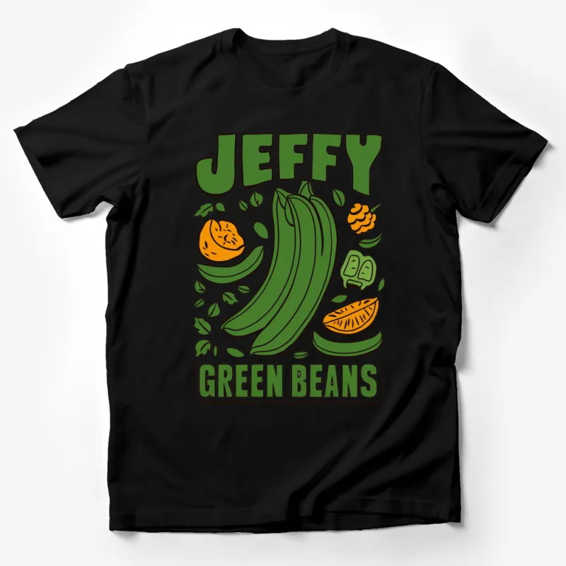 Jeffy Green Beans Graphic T-Shirt, Fun Vegetable Lover Tee, Unique Food Design Shirt Male T-Shirt