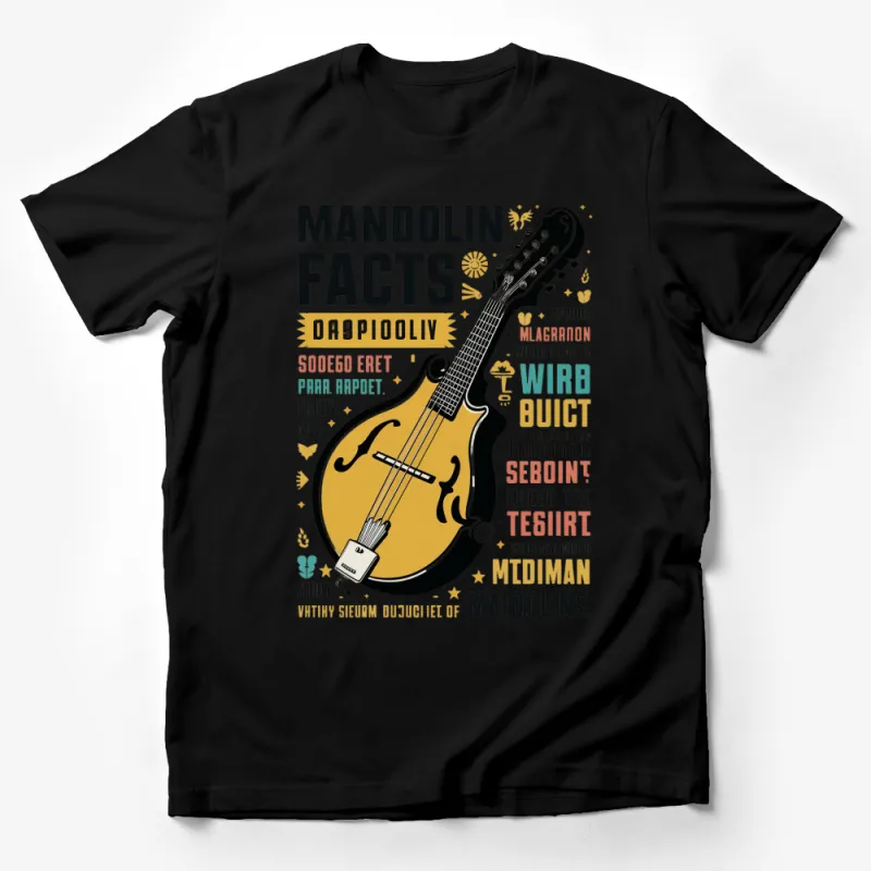 Mandolin Facts Music Lover T-Shirt, Vintage Style Graphic Tee, Gift for Musicians, Unisex Male T-Shirt