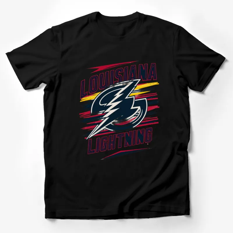 Louisiana Lightning Bold Graphic T-Shirt, Striking Design, Sports Style Tee, Unisex Fit, Casual Wear Male T-Shirt