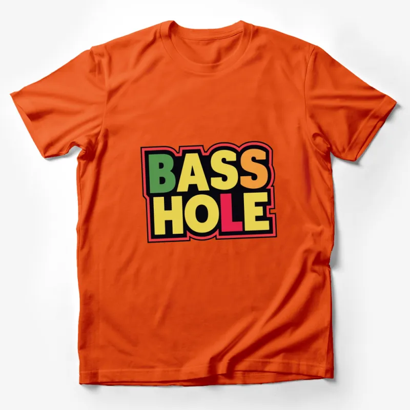 Bass Hole Funny Fishing T-Shirt, Colorful Angler Tee, Gift for Fishermen, Outdoor Casual Wear Male T-Shirt