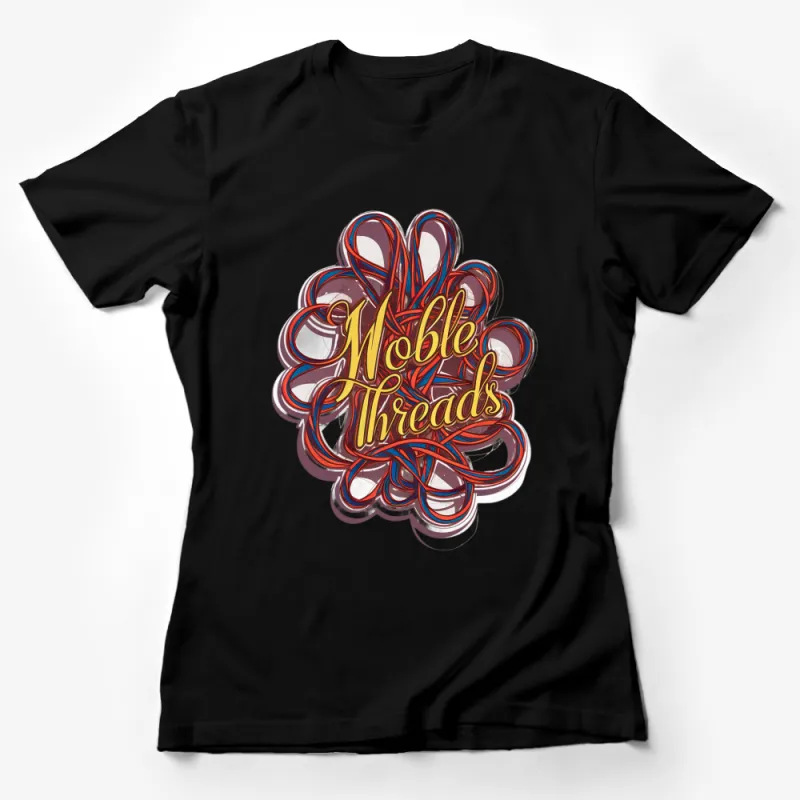 Noble Threads Custom T-Shirt, Unique Graphic Tee, Artistic Design, Fashionable Casual Wear Female T-Shirt