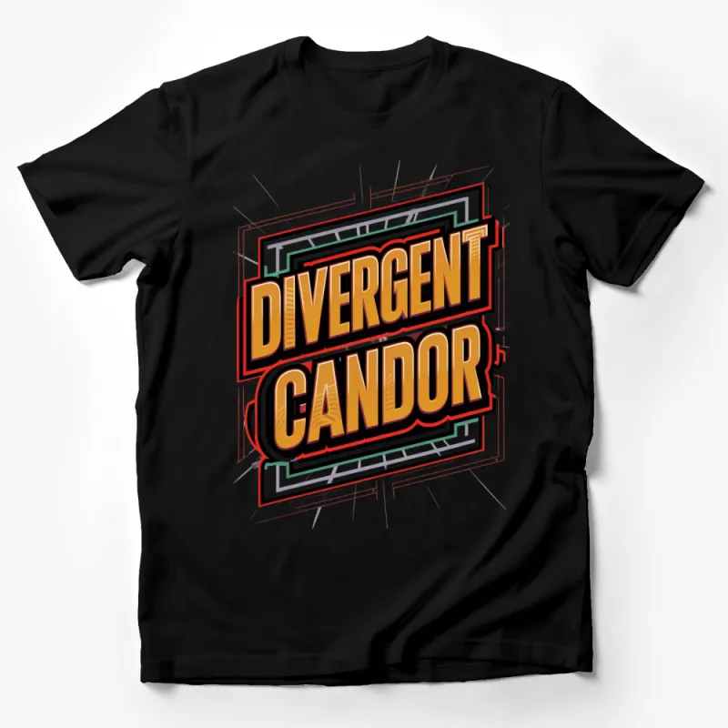 Divergent Candor Bold Graphic T-Shirt, Trendy Statement Tee, Unique Typography Design, Fashionable Streetwear Male T-Shirt