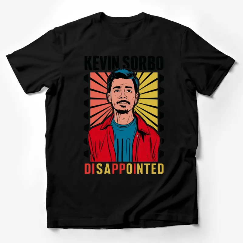 Retro Pop Art Style Kevin Sorbo Disappointed T-Shirt, Bold Graphic Tee, Unisex Apparel Male T-Shirt