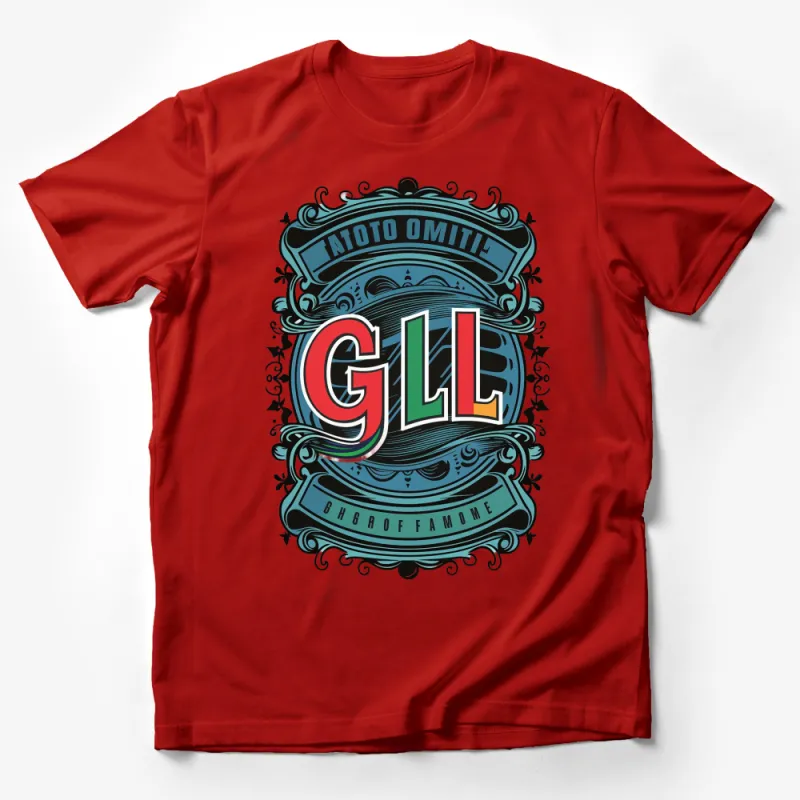 Vintage Inspired GLL Monogram T-Shirt, Classic Typographic Design Tee, Unisex Graphic Tee for All Ages Male T-Shirt