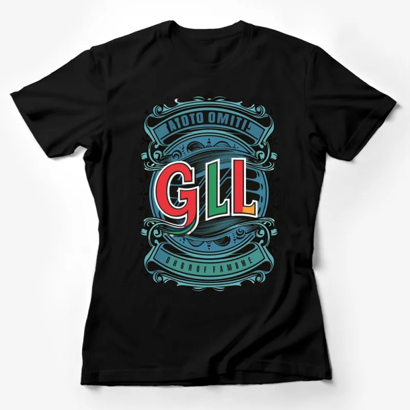 Vintage Inspired GLL Monogram T-Shirt, Classic Typographic Design Tee, Unisex Graphic Tee for All Ages Female T-Shirt