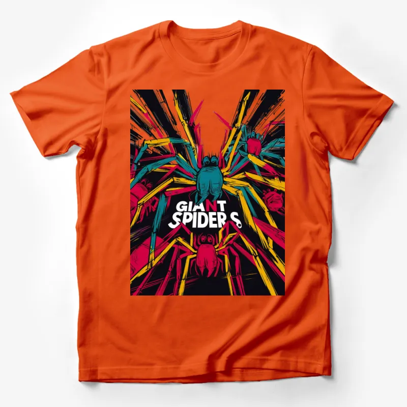 Giant Spiders Colorful Explosion Graphic T-Shirt, Vibrant Art Tee, Unisex Fashion, Bold Statement Shirt Male T-Shirt