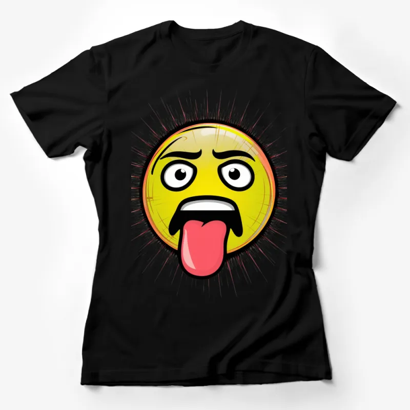 Funny Face Emoji T-Shirt, Yellow Graphic Tee, Unisex Expression Shirt, Casual Wear, Gift Idea Female T-Shirt