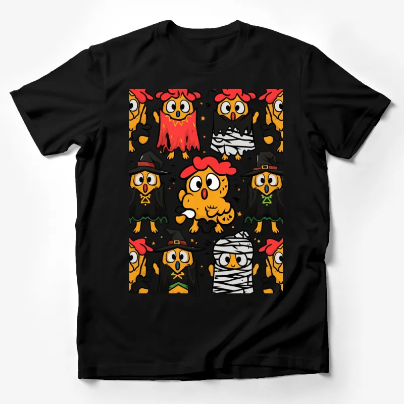 Cartoon Monster T-Shirt, Cute Halloween Creatures, Unisex Kids and Adult Sizes Male T-Shirt