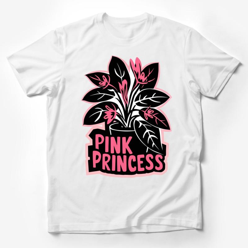 Pink Princess Plant Graphic Tee, Botanical T-Shirt, Urban Jungle Fashion, Nature Lover Gift, Trendy Plant Mom Shirt, Aesthetic Clothing Male T-Shirt