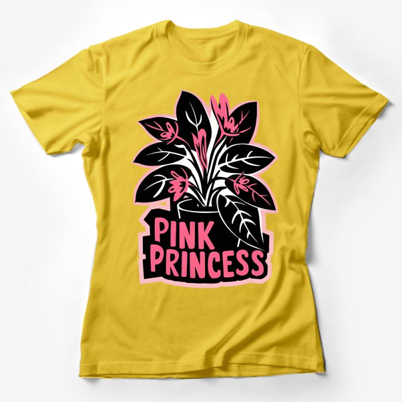 Pink Princess Plant Graphic Tee, Botanical T-Shirt, Urban Jungle Fashion, Nature Lover Gift, Trendy Plant Mom Shirt, Aesthetic Clothing Female T-Shirt