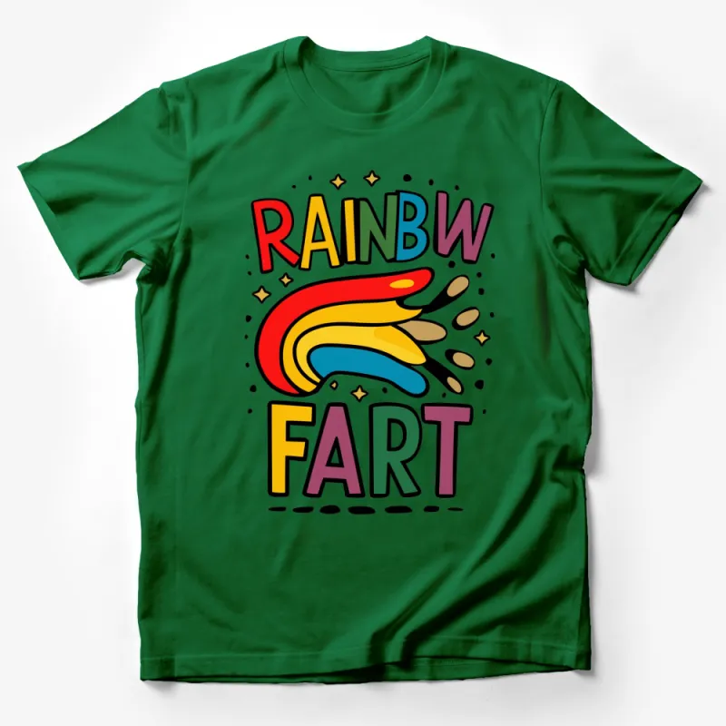 Rainbow Fart Graphic T-Shirt, Colorful Fun Tee, Unisex Casual Wear, Ideal for Gift Male T-Shirt