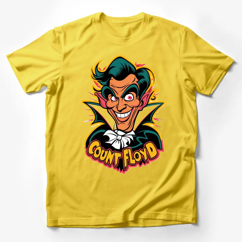 Count Floyd Cartoon Vampire T-Shirt, Colorful Retro Graphic Tee, Unisex Adult Clothing, Unique Character Design Male T-Shirt