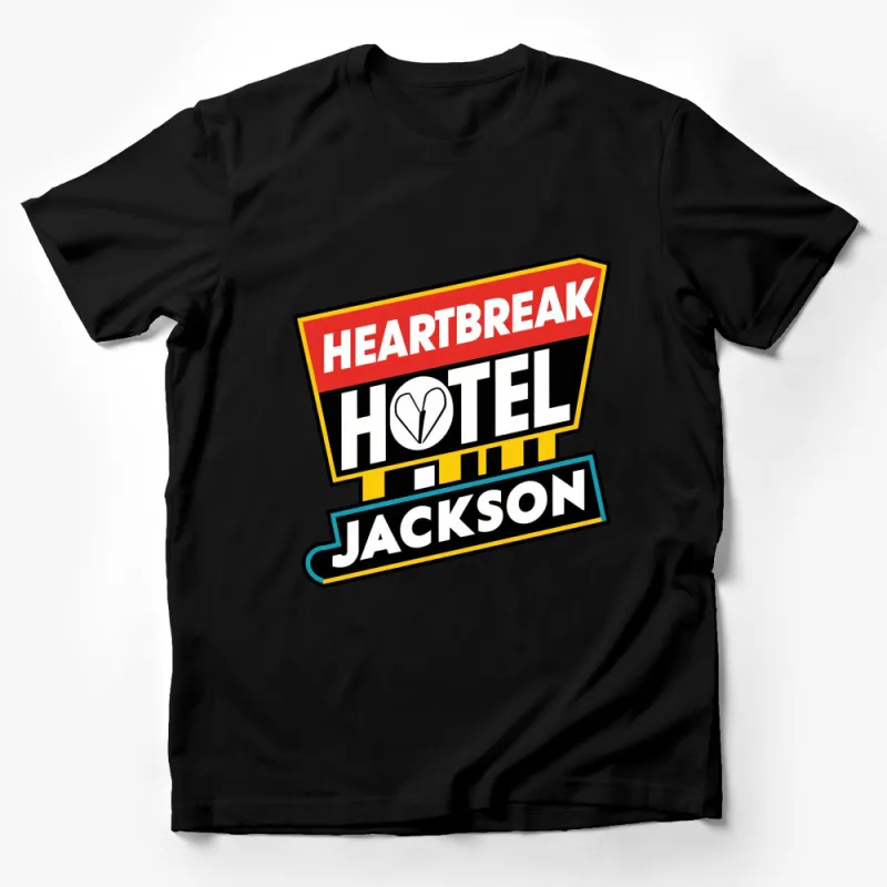 Retro Heartbreak Hotel Jackson Graphic T-Shirt, Vintage Style Casual Tee, Unisex Shirt for All Occasions Male T-Shirt