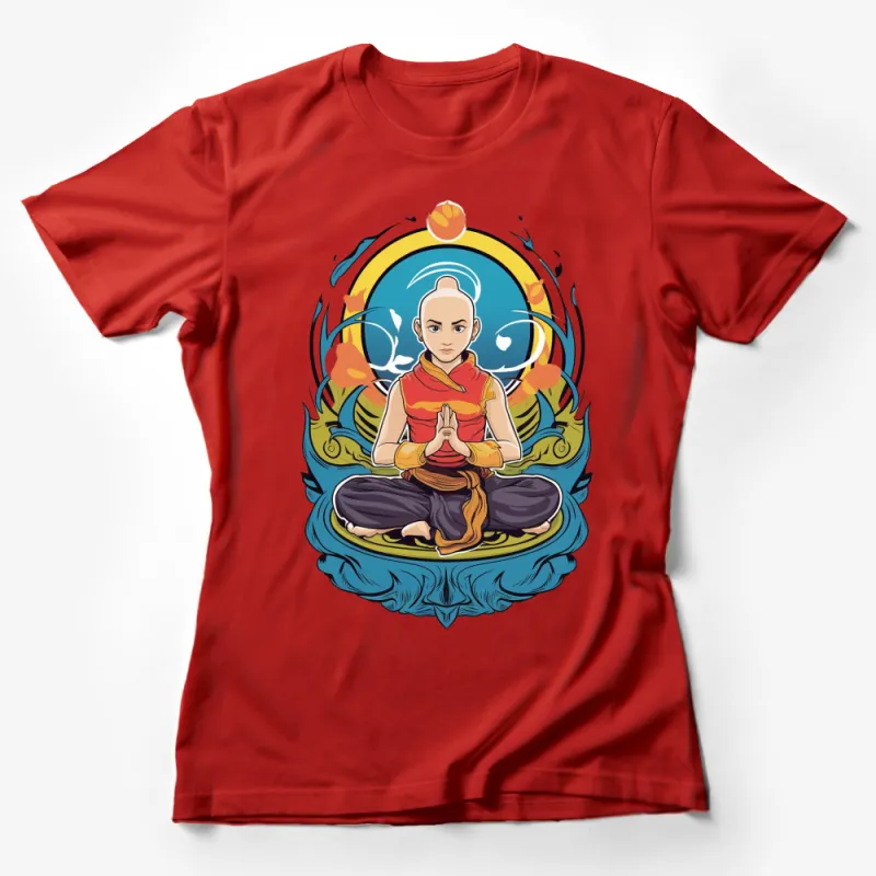 Airbender Yoga T-Shirt, Avatar Zen Meditation Graphic Tee, Unisex Adult Clothing, Spiritual Gift Idea Female T-Shirt