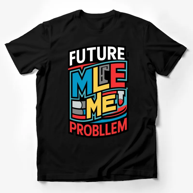 Retro Future Comic Mice Met Problem Pop Art Style T-Shirt Design Male T-Shirt