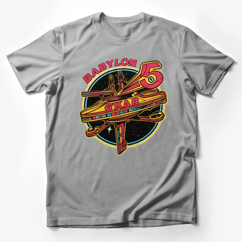 Babylon 5 G'Kar Spaceship Graphic Tee, Vintage Sci-Fi Series Fan T-Shirt Male T-Shirt