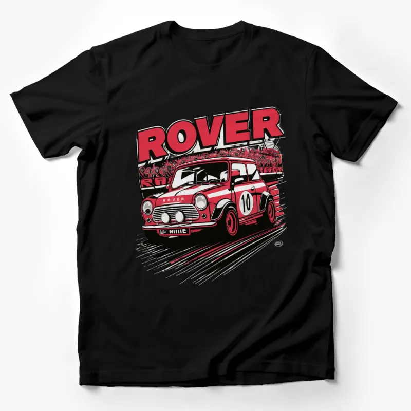 Vintage Rover Mini Cooper Racing T-Shirt, Classic Car Enthusiast Tee, Retro Automotive Graphic Shirt Male T-Shirt