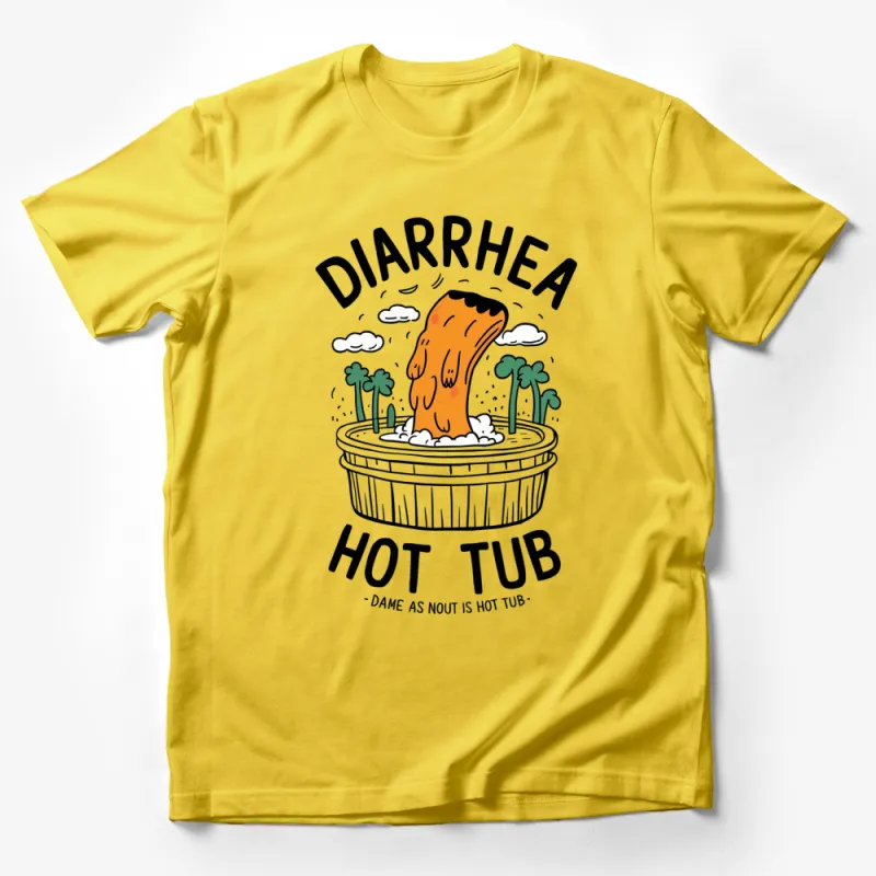 Diarrhea Hot Tub Funny Graphic T-Shirt, Unisex Casual Shirt for Adults, Humorous Party Wear Male T-Shirt