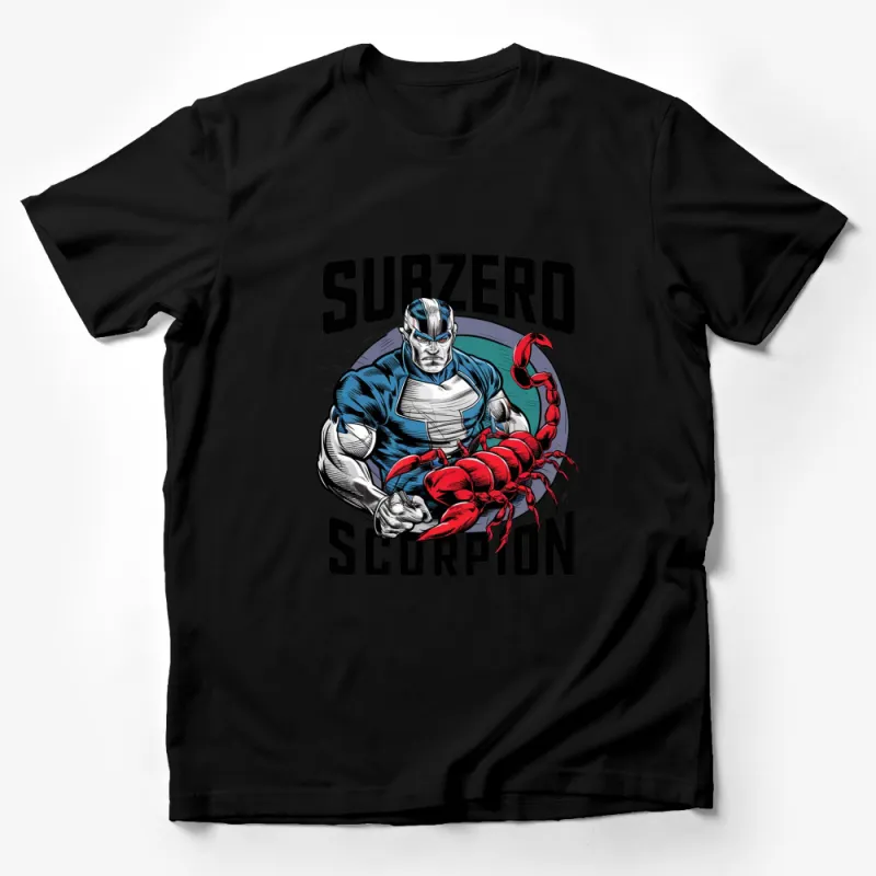 SubZero and Scorpion T-Shirt, Colorful Graphic Tee, Mortal Kombat Inspired, Video Game Apparel, Fighter Character Shirt, Unique Design Male T-Shirt