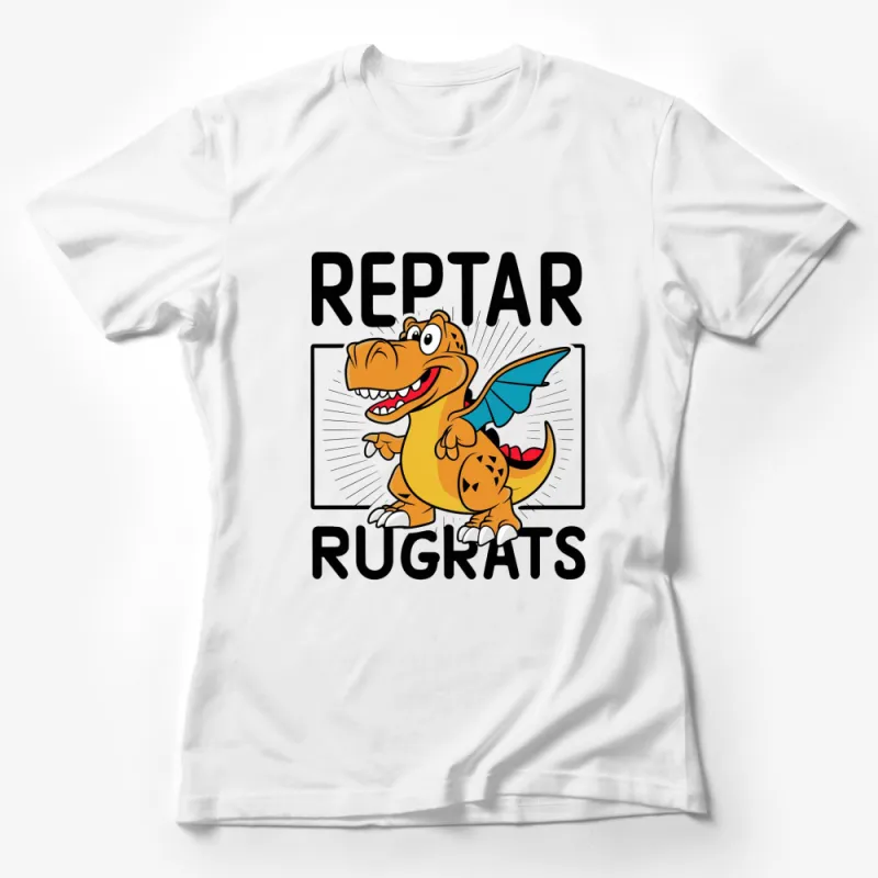 Reptar T-Shirt, Rugrats Cartoon Dinosaur Graphic Tee, Vintage 90s Nickelodeon Shirt Female T-Shirt