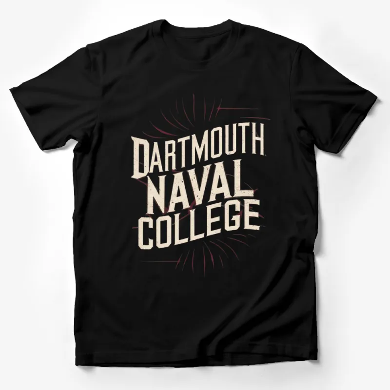 Vintage Dartmouth Naval College T-Shirt, Distressed Military Academy Graphic Tee, Unisex Male T-Shirt