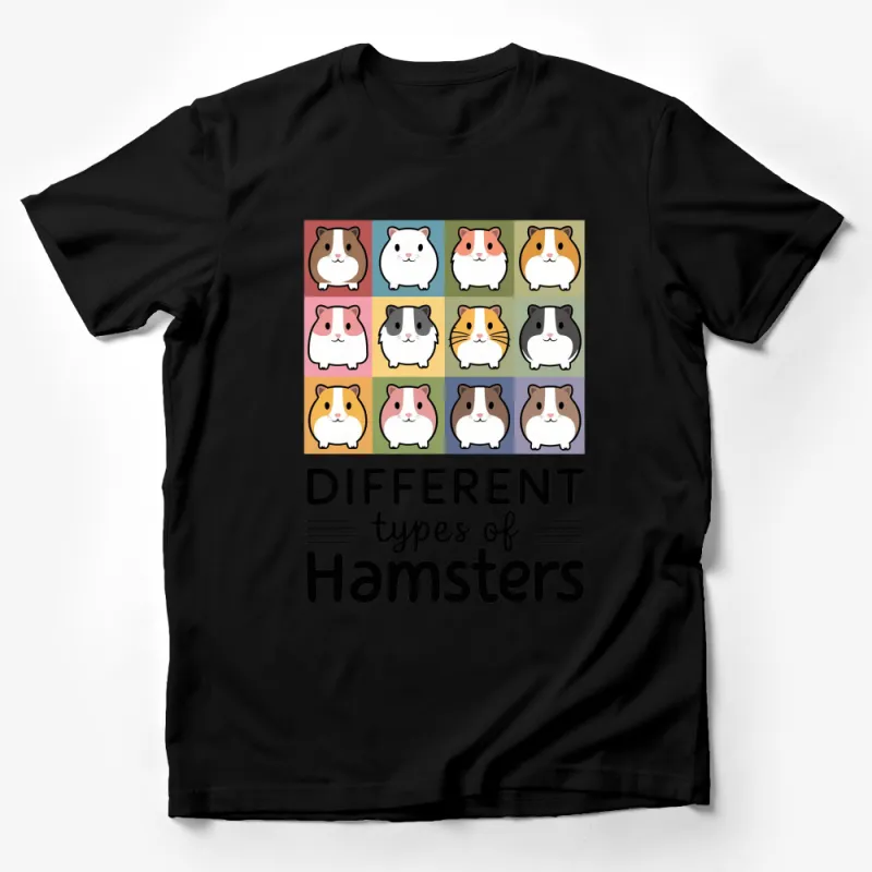 Different Types of Hamsters T-Shirt, Cute Cartoon Hamster Breeds, Animal Lover Gift, Unisex Tee Male T-Shirt