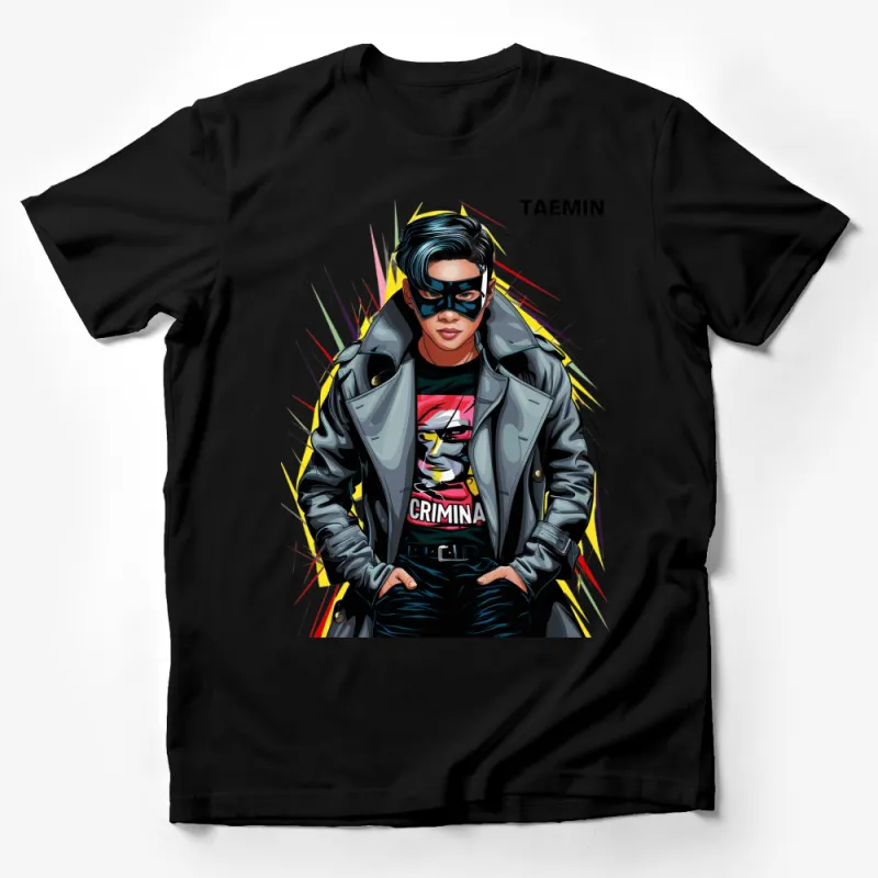 Cool Superhero T-Shirt, Comic Style Taemin Graphic, Vibrant Colorful Design, Unisex Tee Male T-Shirt