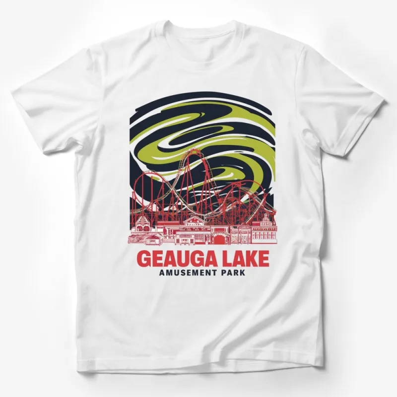 Vintage Geauga Lake Amusement Park T-Shirt, Retro Roller Coaster Graphic Tee, Fun Park Memorabilia, Unisex Shirt for Theme Park Enthusiasts Male T-Shirt